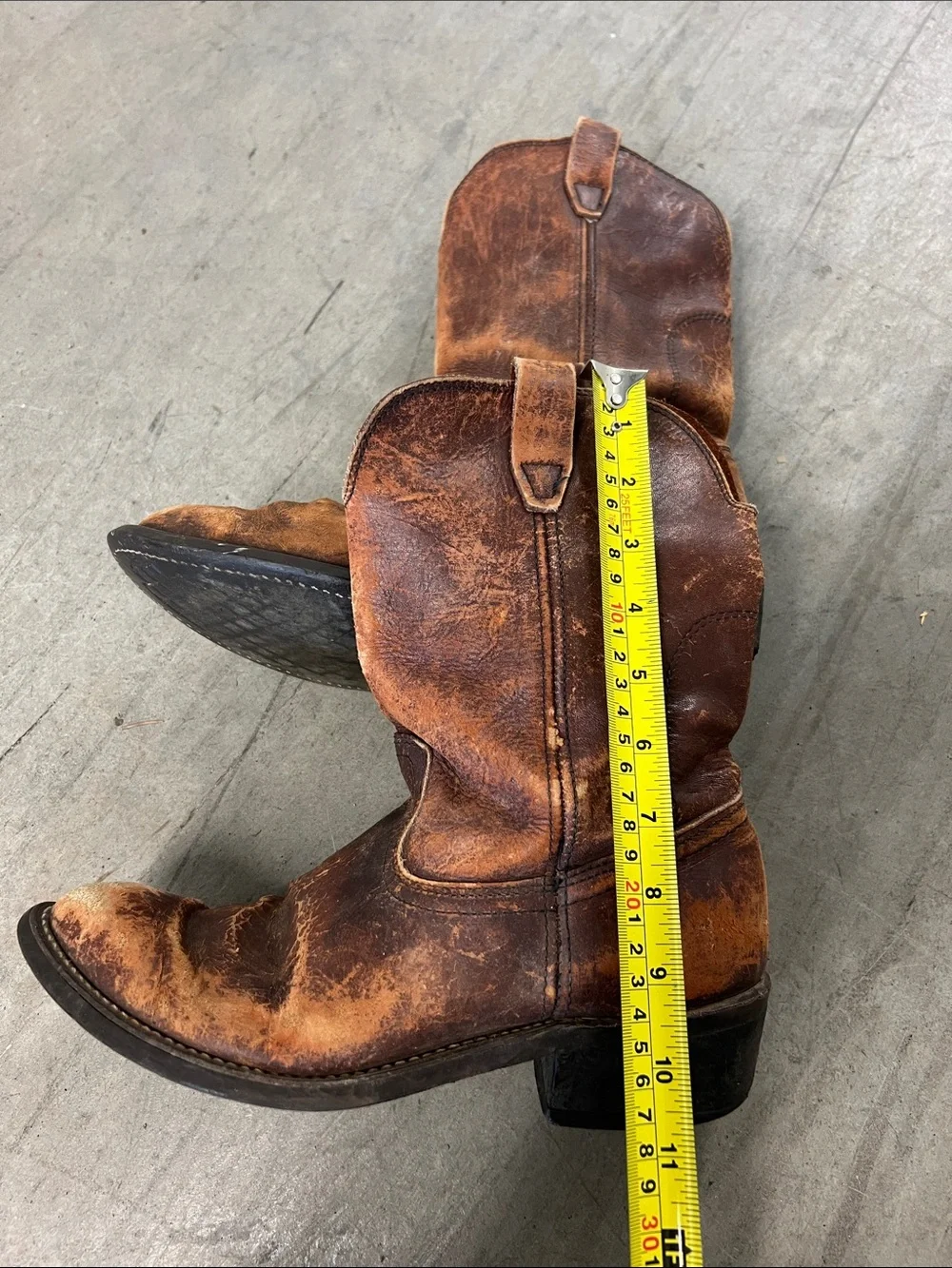 Brown Distressed Leather Ankle Boots - Men's Western Booties
